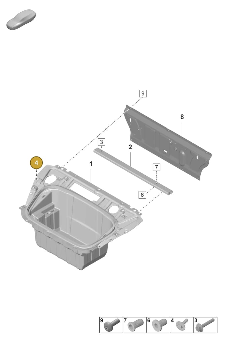 PAF901670 — Porsche Taycan Sport Turismo (2019-2024) diagram p56801150, position 4