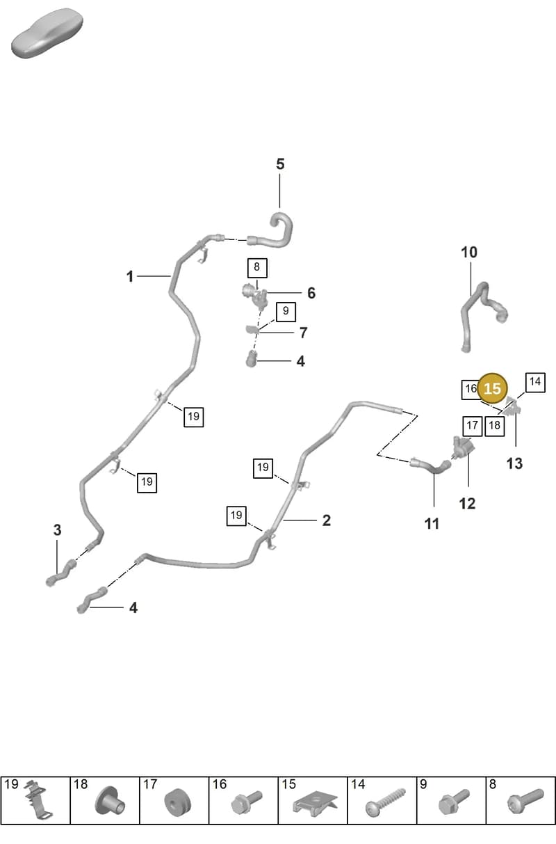 PAF901686 — Porsche 911 (2024-2025) diagram p53105500, position 15