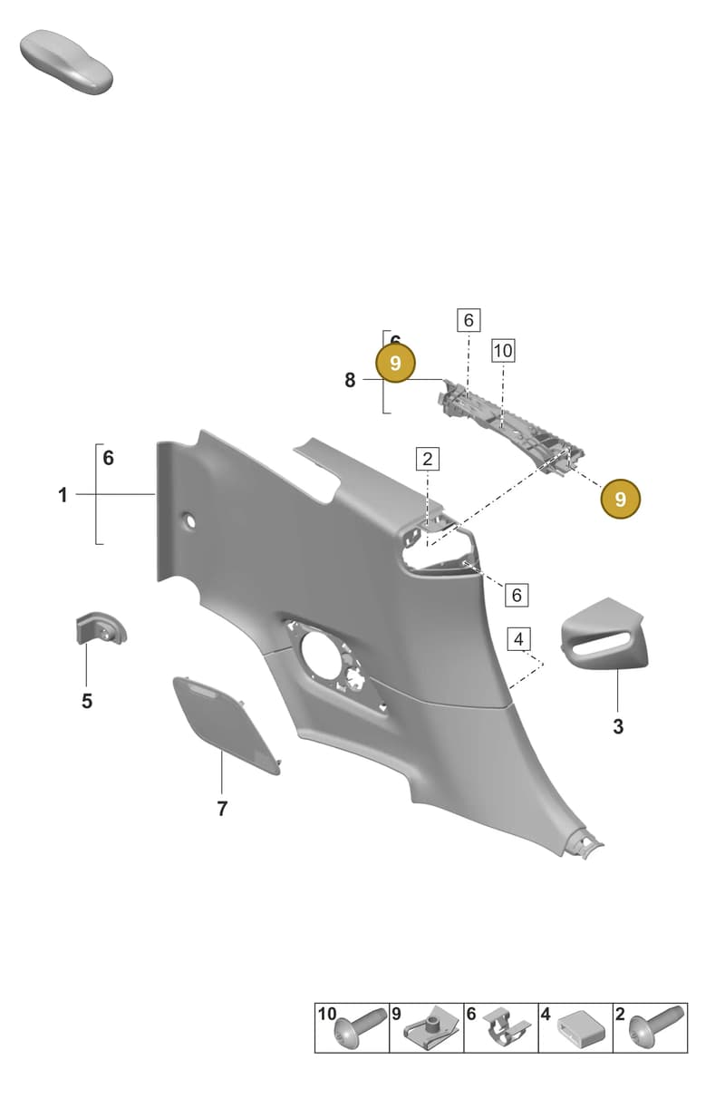 PAF901686 — Porsche 911 (2024-2025) diagram p53807260, position 9