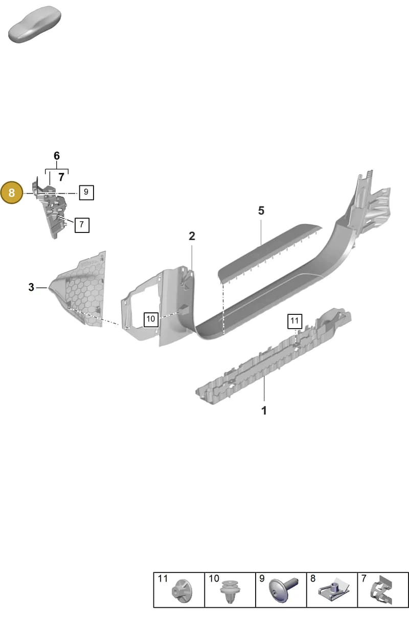 PAF901686 — Porsche Taycan Sport Turismo (2023-2025) diagram p56807300, position 8