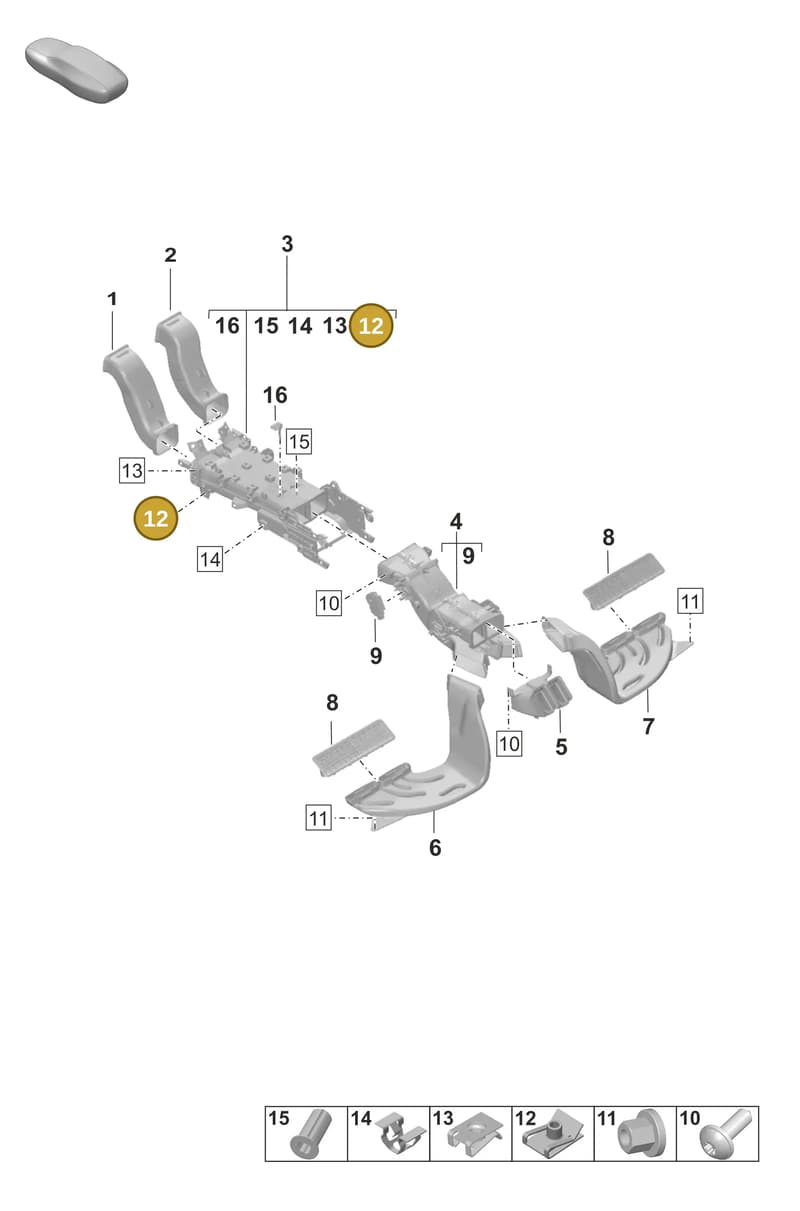 PAF901686 — Porsche Taycan Sport Turismo (2023-2025) diagram p56813200, position 12