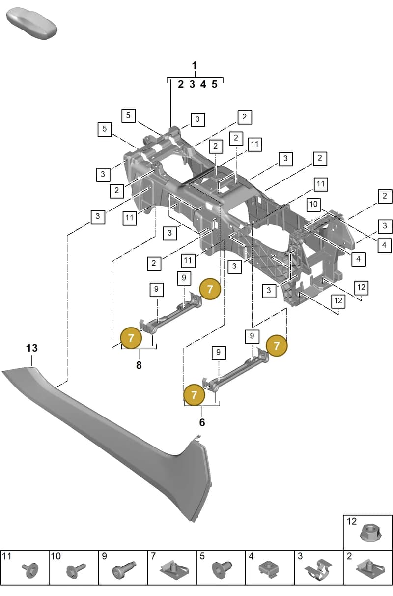 PAF901686 — Porsche Cayenne Coupe (2023-2023) diagram p60809200, position 7