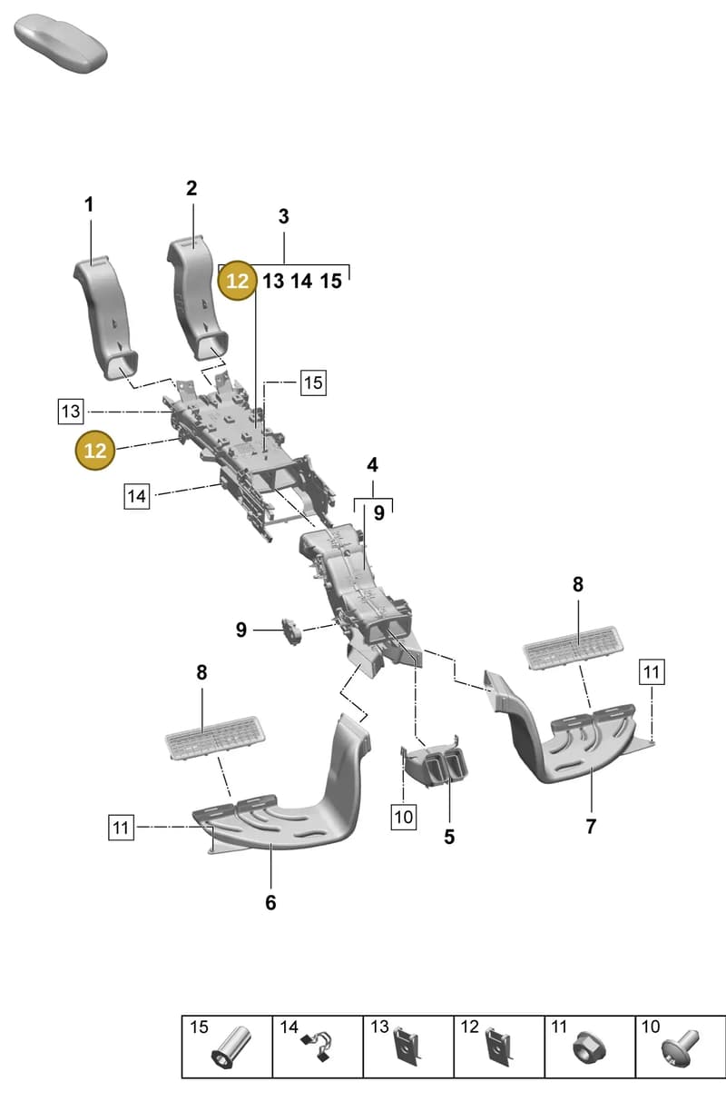 PAF901686 — Porsche Taycan Sport Turismo (2023-2025) diagram p64813200, position 12