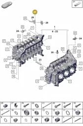 PAF906816 Porsche Corrugated Tube Clip