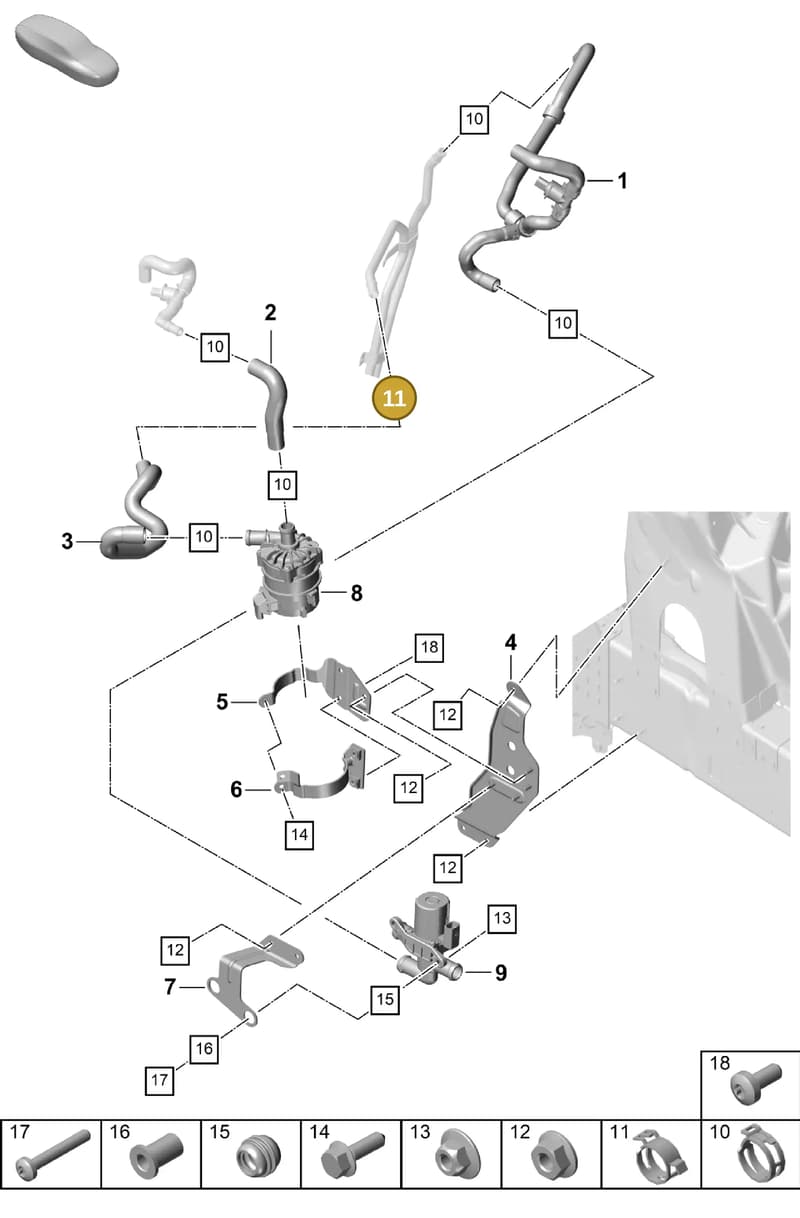 PAF90686900 — Porsche Cayenne Coupe (2023-2023) diagram p60815200, position 11