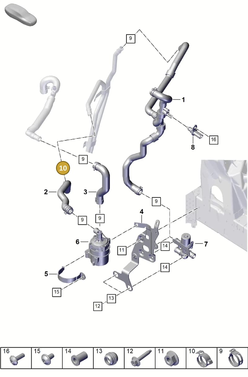 PAF90686900 — Porsche Cayenne Coupe (2023-2023) diagram p60815210, position 10