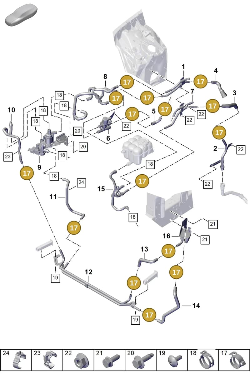 PAF90686900 — Porsche Cayenne Coupe (2023-2023) diagram p60815320, position 17