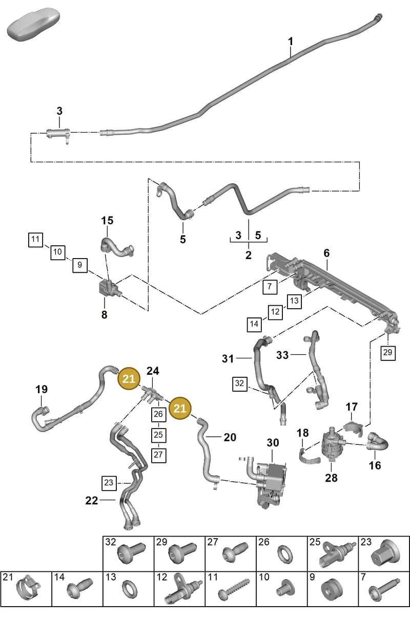 PAF90686900 — Porsche 911 (2024-2025) diagram p63105550, position 21