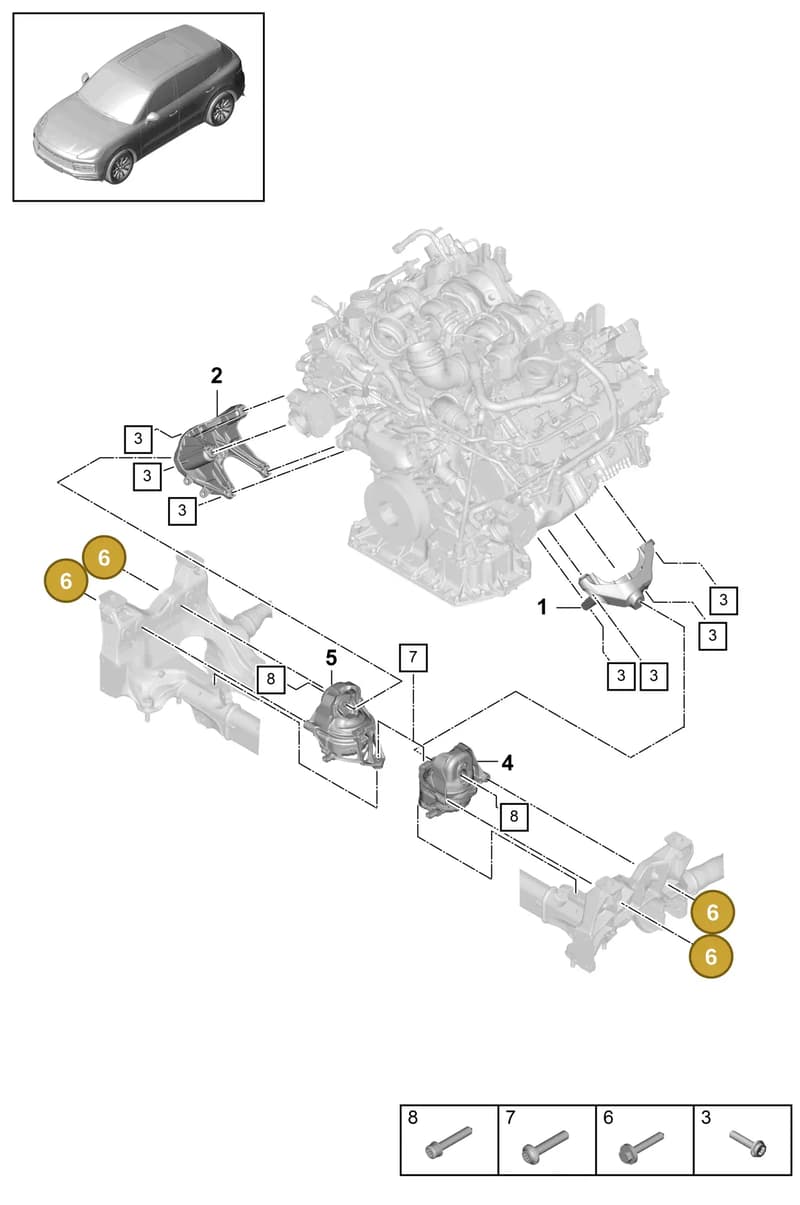 PAF90696702 — Porsche Cayenne (2017-2023) diagram p51109010, position 6