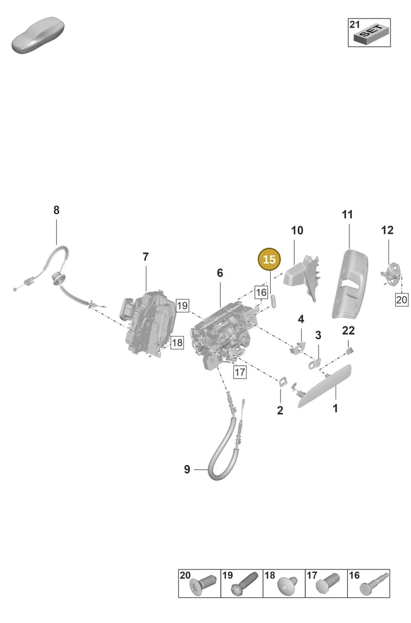 PAF907193 — Porsche Taycan Sport Turismo (2019-2024) diagram p56804100, position 15