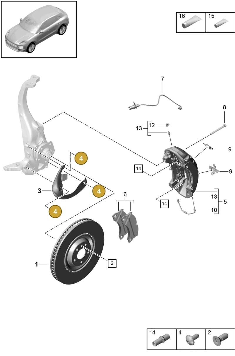 PAF907371 — Porsche Macan (2018-2022) diagram p52602000, position 4