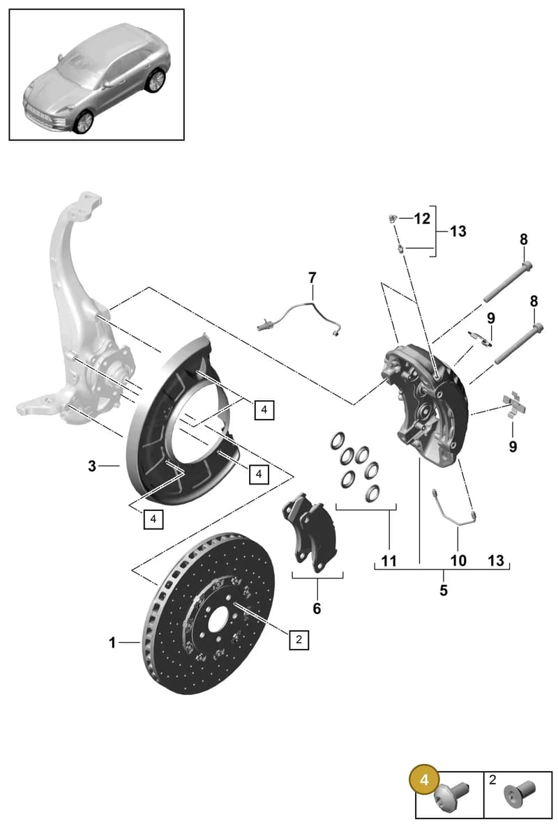 PAF907371 — Porsche Macan (2018-2022) diagram p52602020, position 4