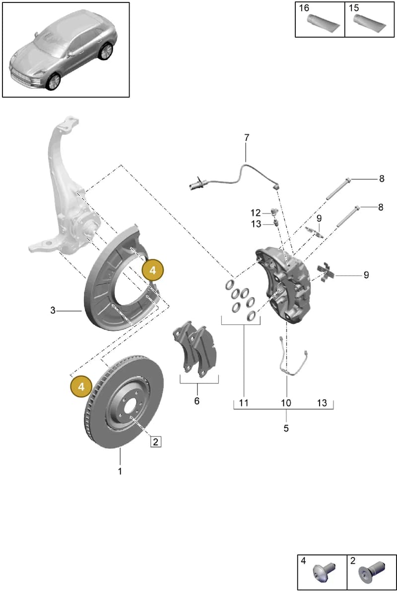 PAF907371 — Porsche Macan (2018-2022) diagram p52602010, position 4