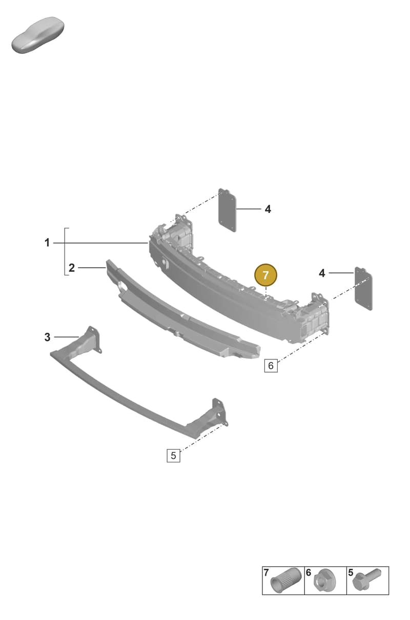 PAF908594 — Porsche 911 (2018-2024) diagram p53802400, position 7