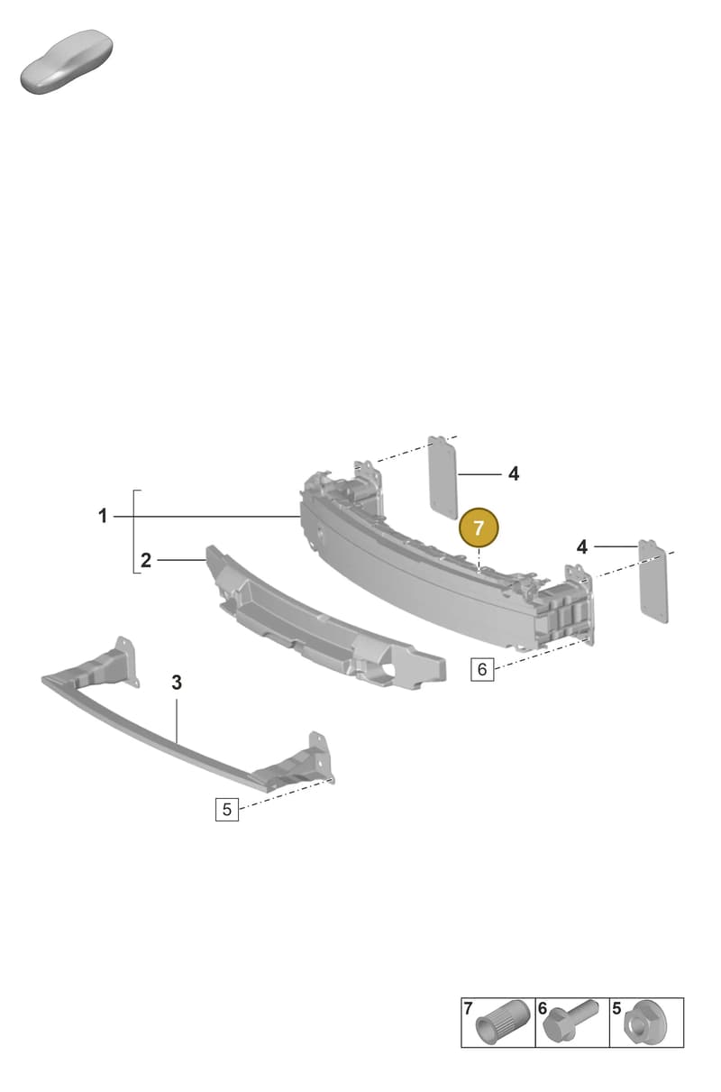 PAF908594 — Porsche 911 (2018-2024) diagram p53802410, position 7