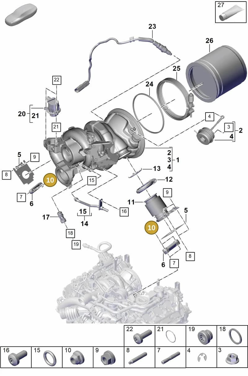 PAF908946 — Porsche Cayenne Coupe (2023-2023) diagram p60202010, position 10
