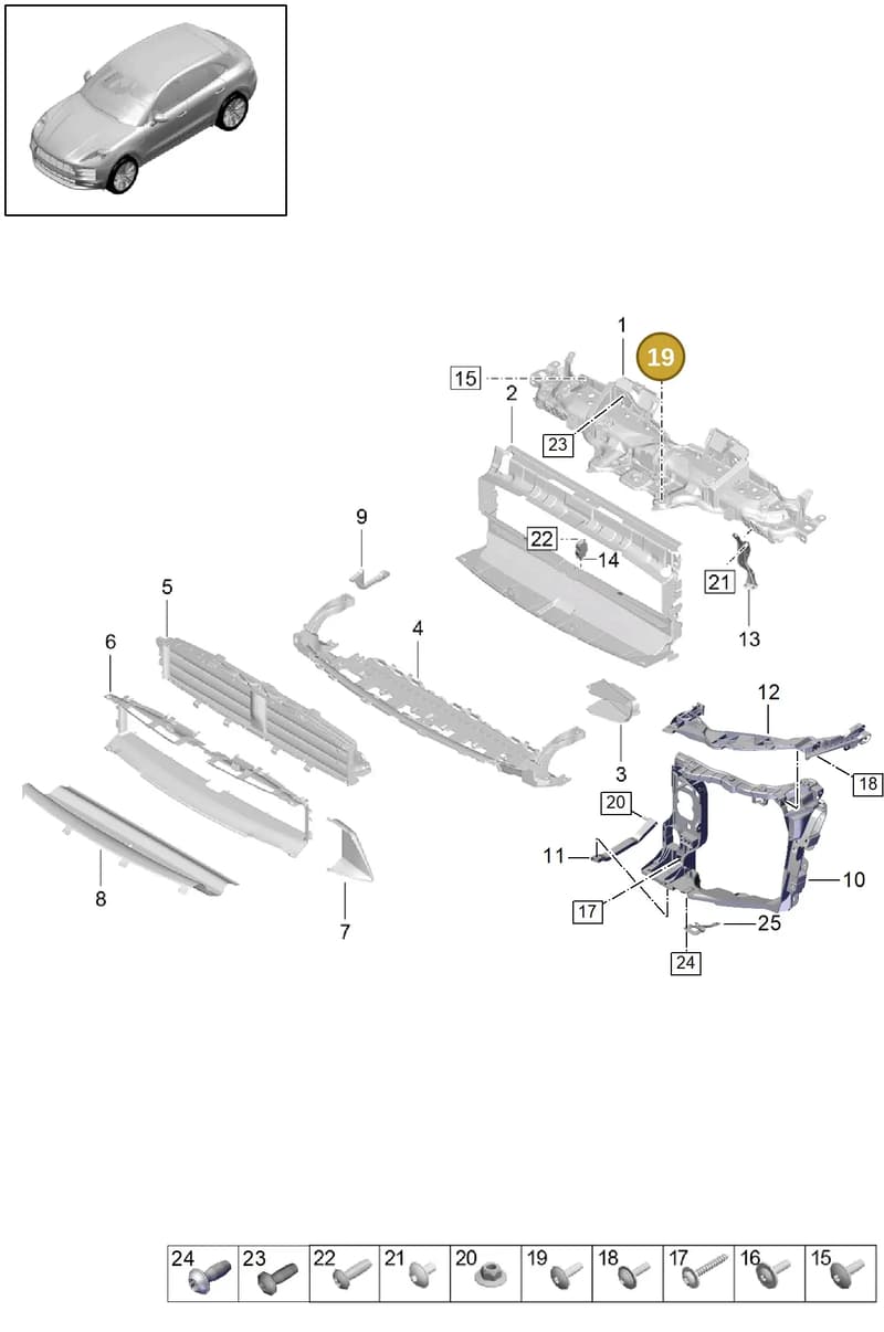 PAF90897402 — Porsche Macan (2018-2022) diagram p52802205, position 19