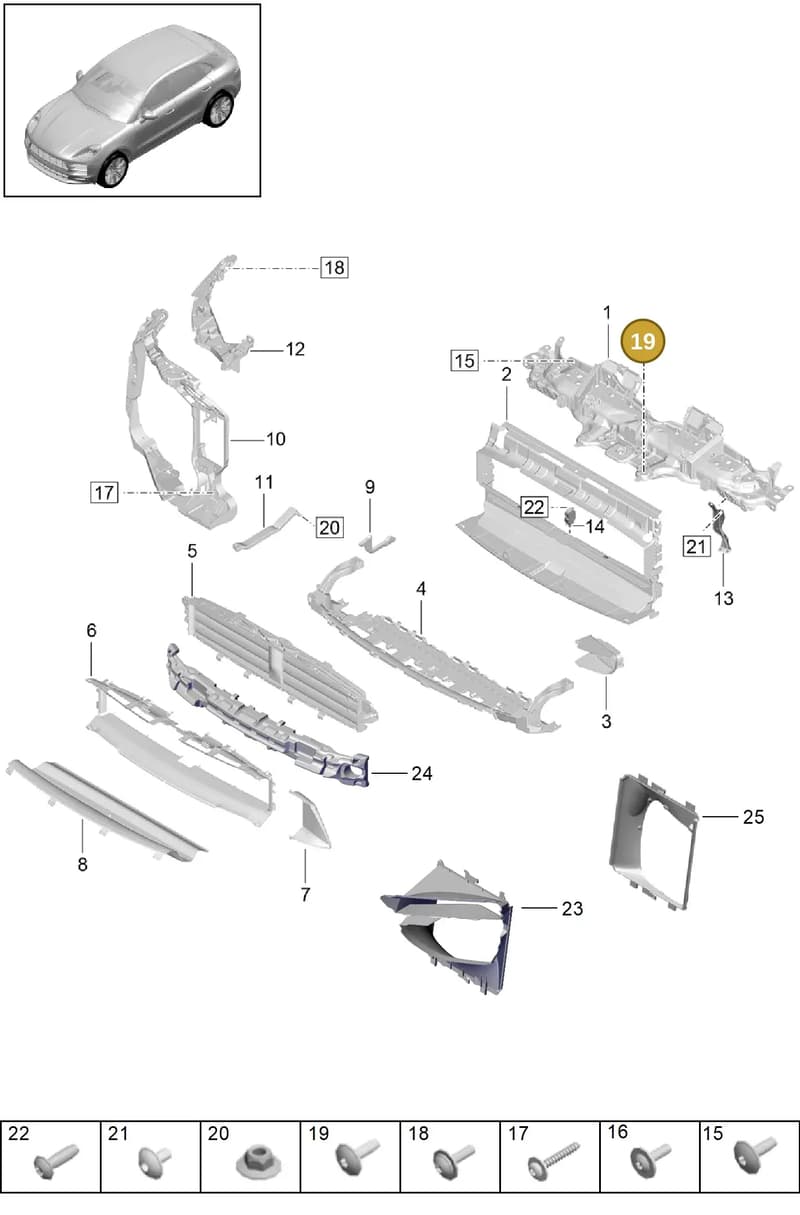 PAF90897402 — Porsche Macan (2018-2022) diagram p52802210, position 19