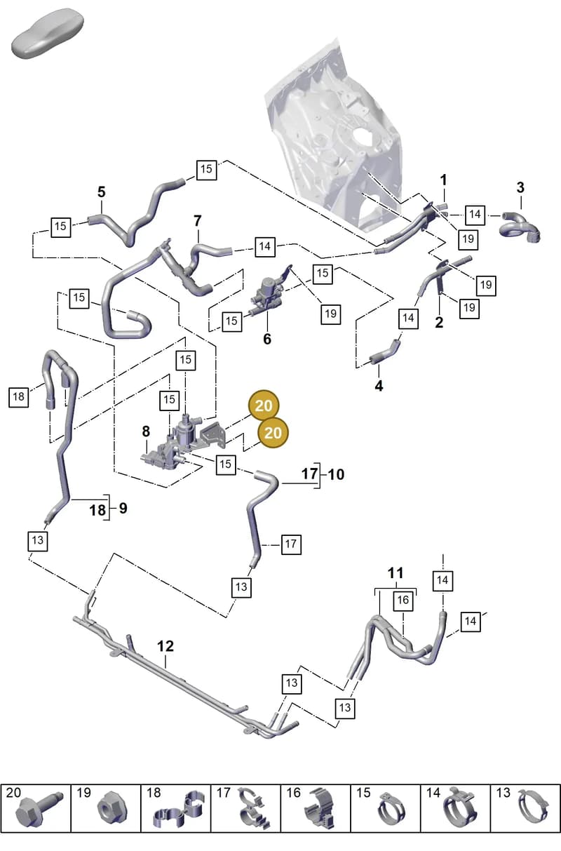 PAF909218 — Porsche Cayenne Coupe (2023-2023) diagram p60815340, position 20