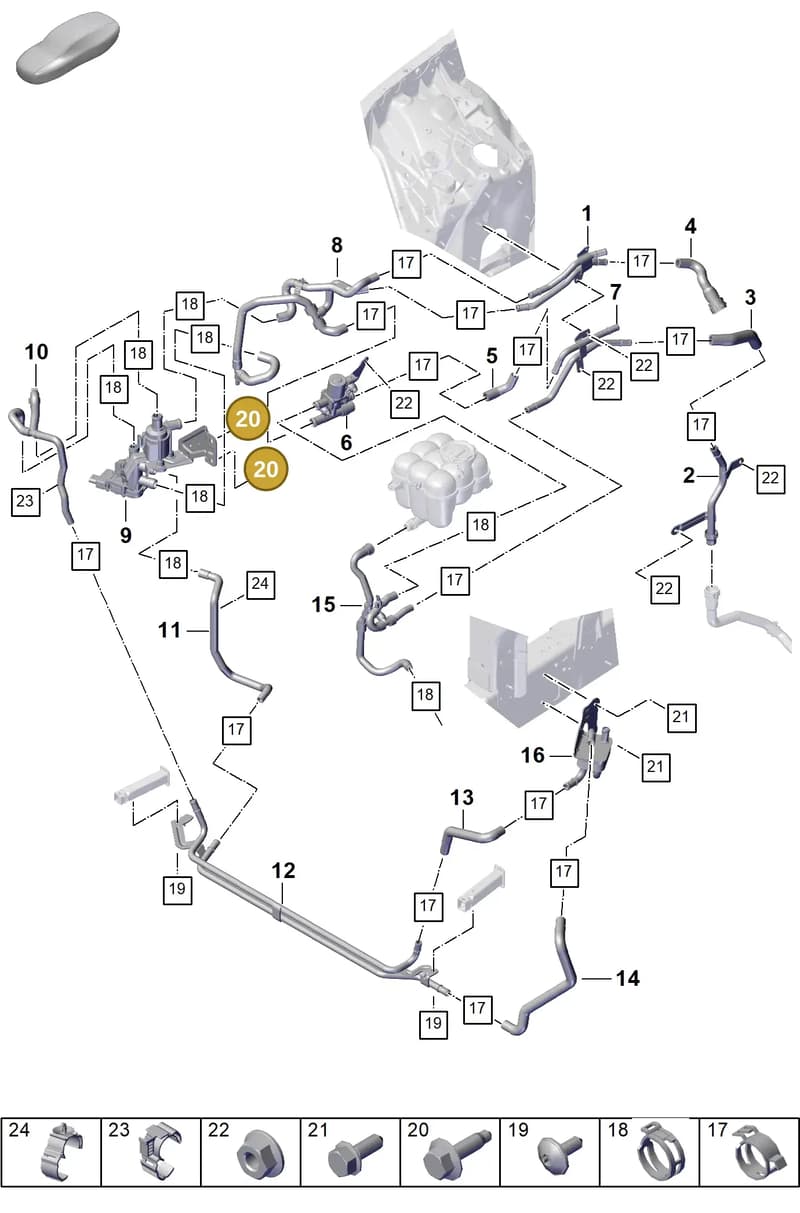 PAF909218 — Porsche Cayenne Coupe (2023-2023) diagram p60815320, position 20