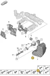 PAF909287 Porsche Hexagon Head Bolt (Combi)