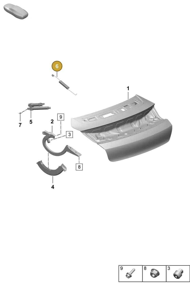 PAF909350 — Porsche Taycan Sport Turismo (2023-2025) diagram p64803100, position 6