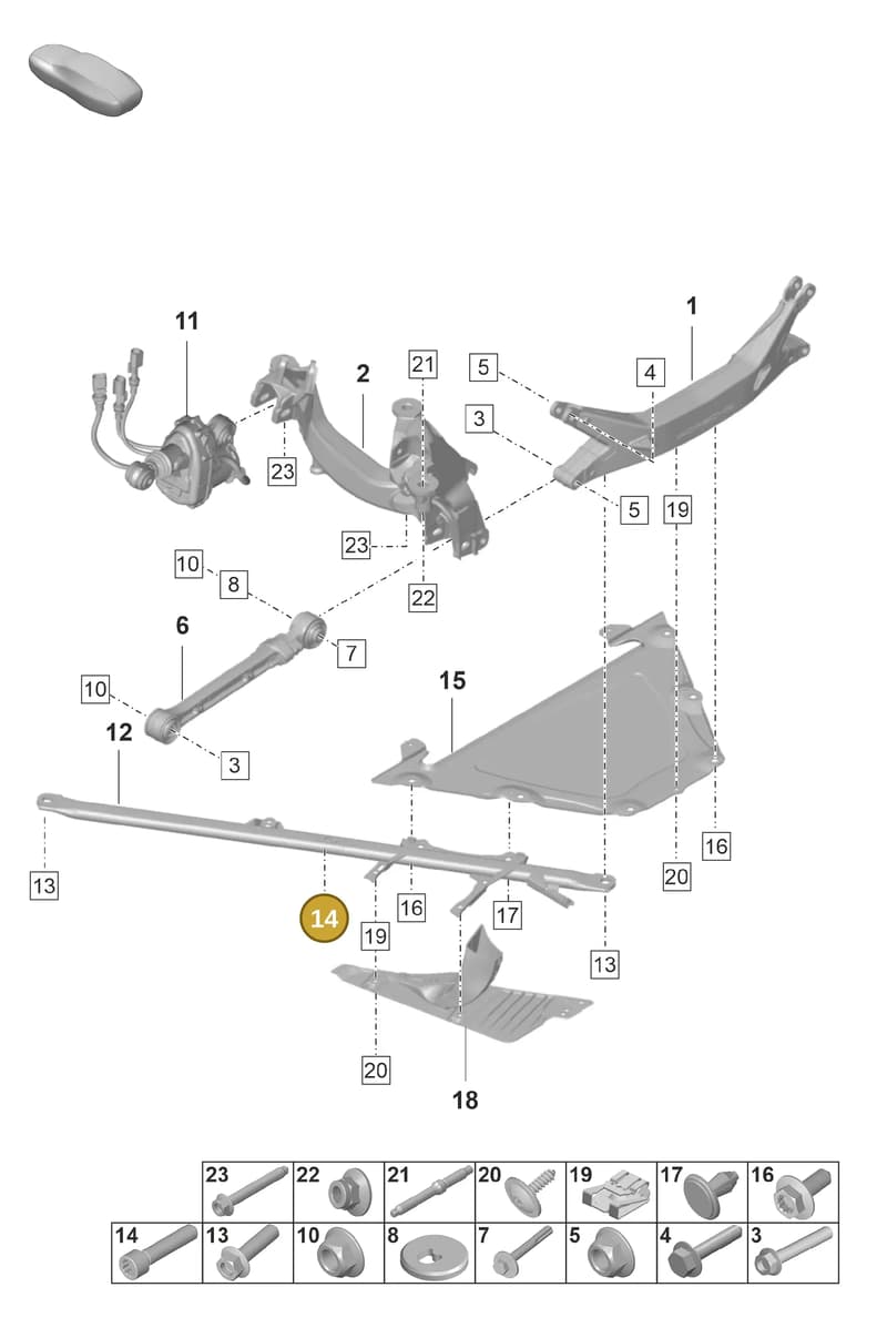 PAF909417 — Porsche 911 (2021-2022) diagram p59501000, position 14
