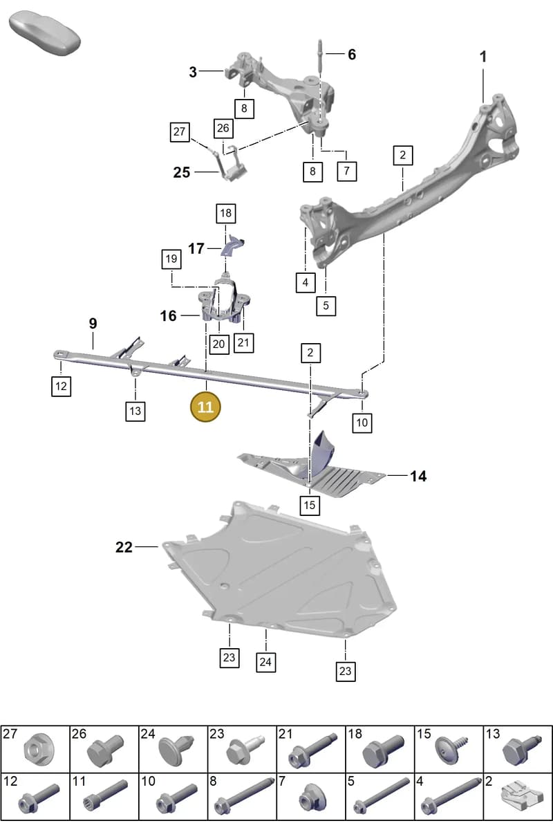 PAF909417 — Porsche 911 (2024-2025) diagram p63501000, position 11