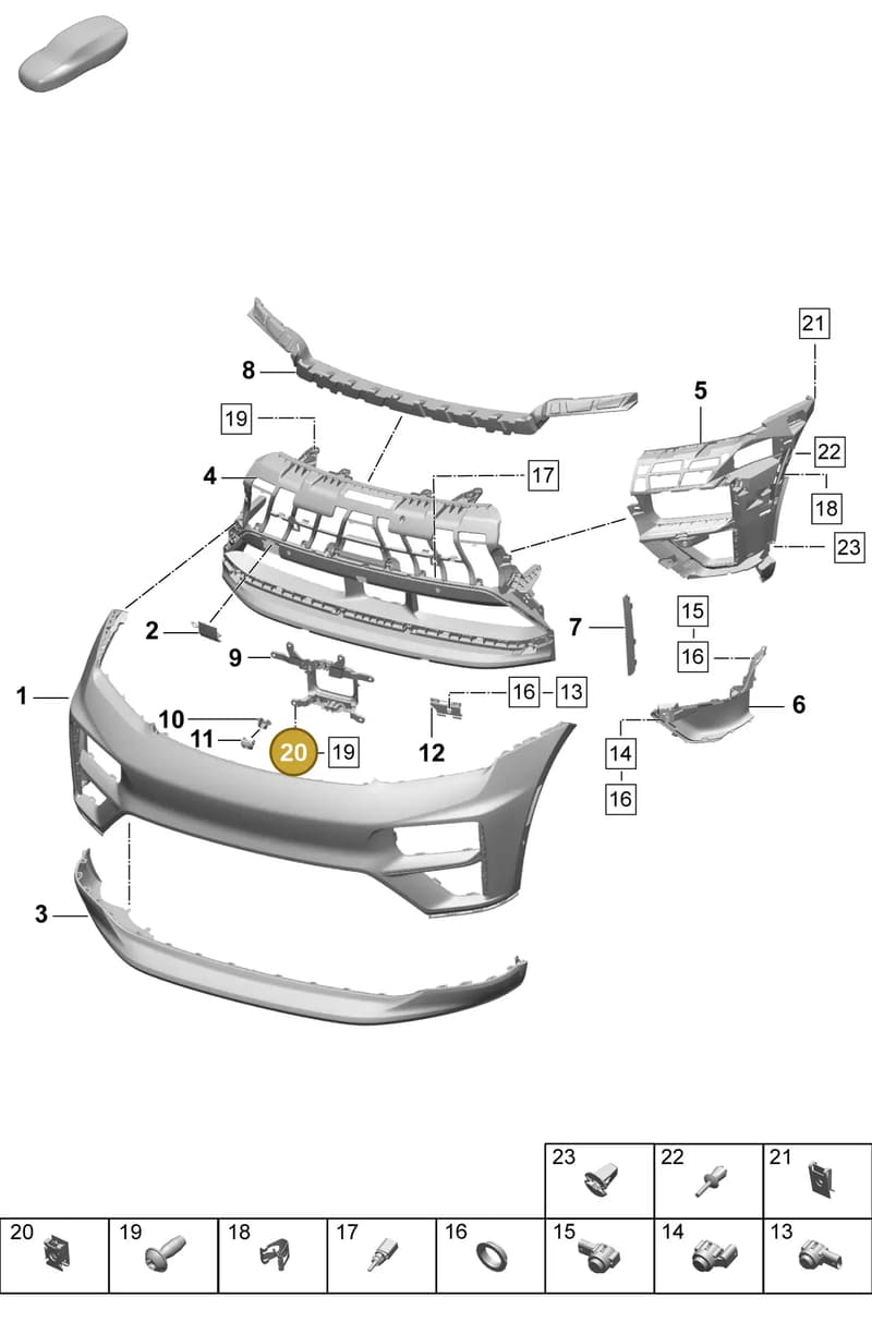 PAF909591 — Porsche Macan (2024-2024) diagram p61802010, position 20