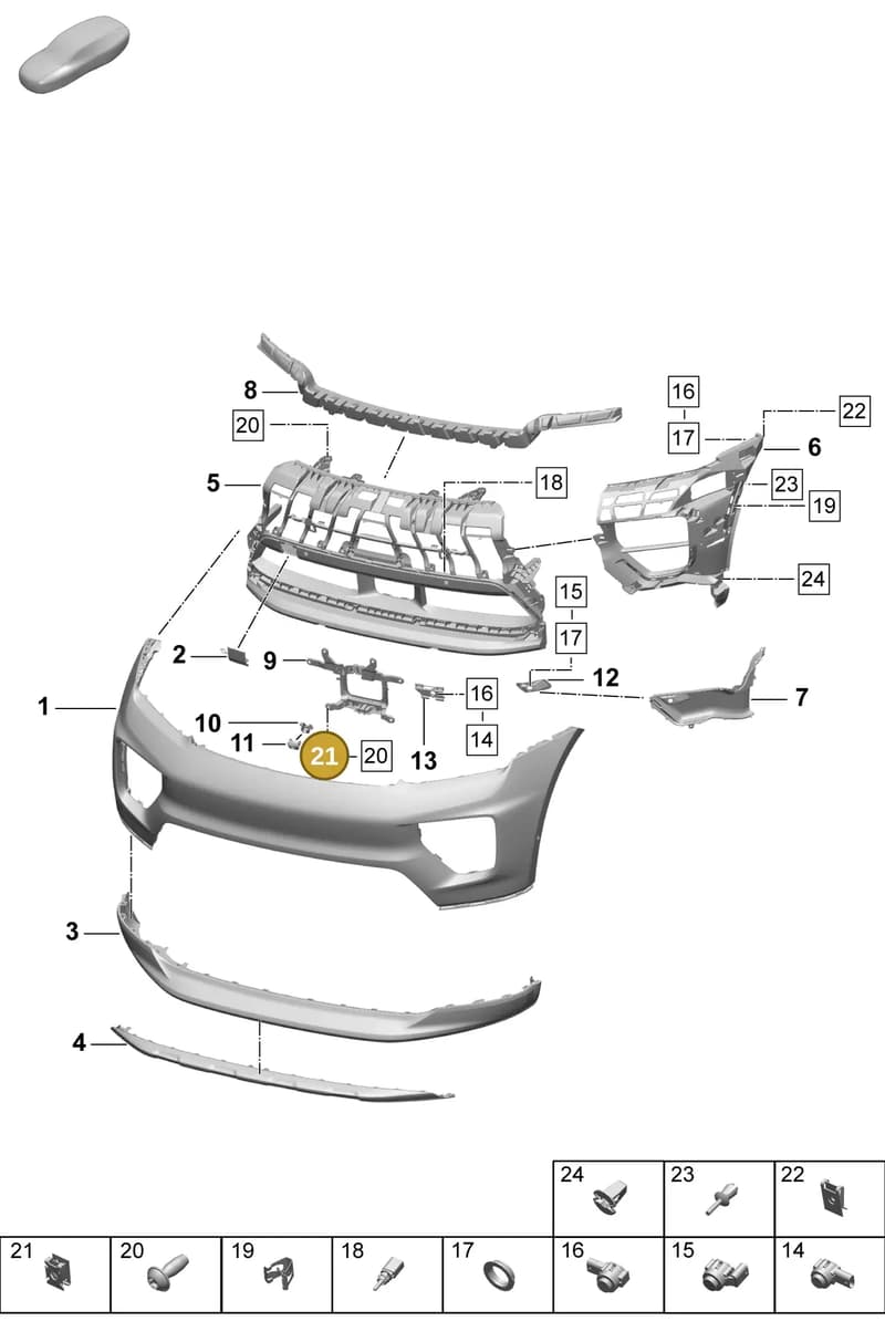 PAF909591 — Porsche Macan (2024-2024) diagram p61802030, position 21