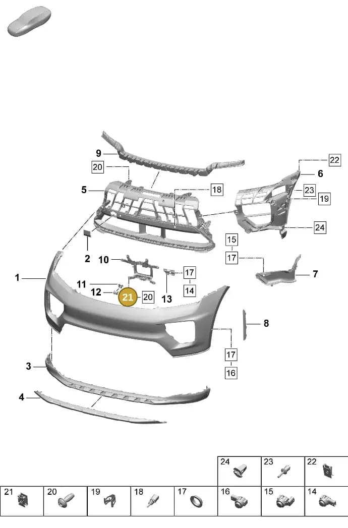 PAF909591 — Porsche Macan (2024-2024) diagram p61802040, position 21