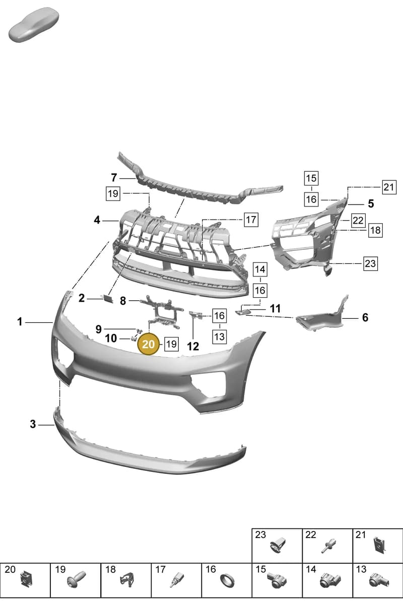 PAF909591 — Porsche Macan (2024-2024) diagram p61802000, position 20
