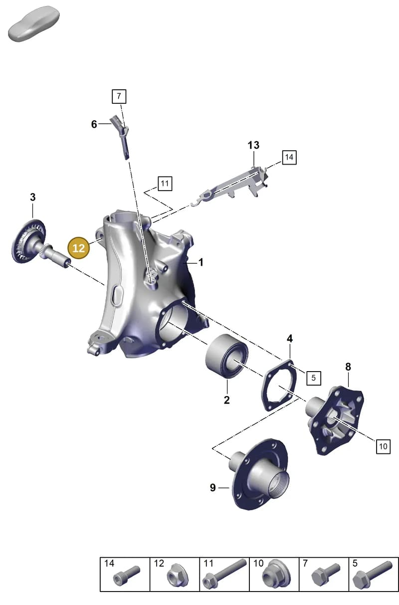 PAF909664 — Porsche 911 (2024-2025) diagram p63401020, position 12