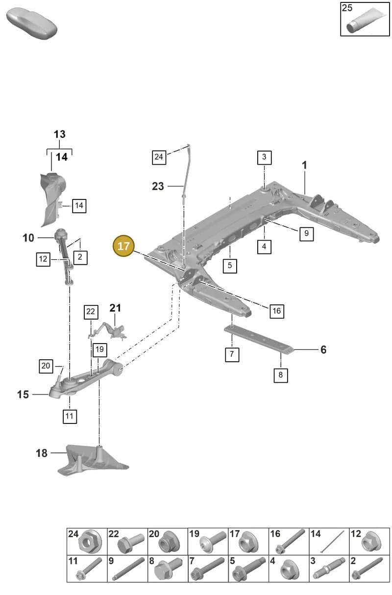 PAF909664 — Porsche 911 (2024-2025) diagram p53401000, position 17