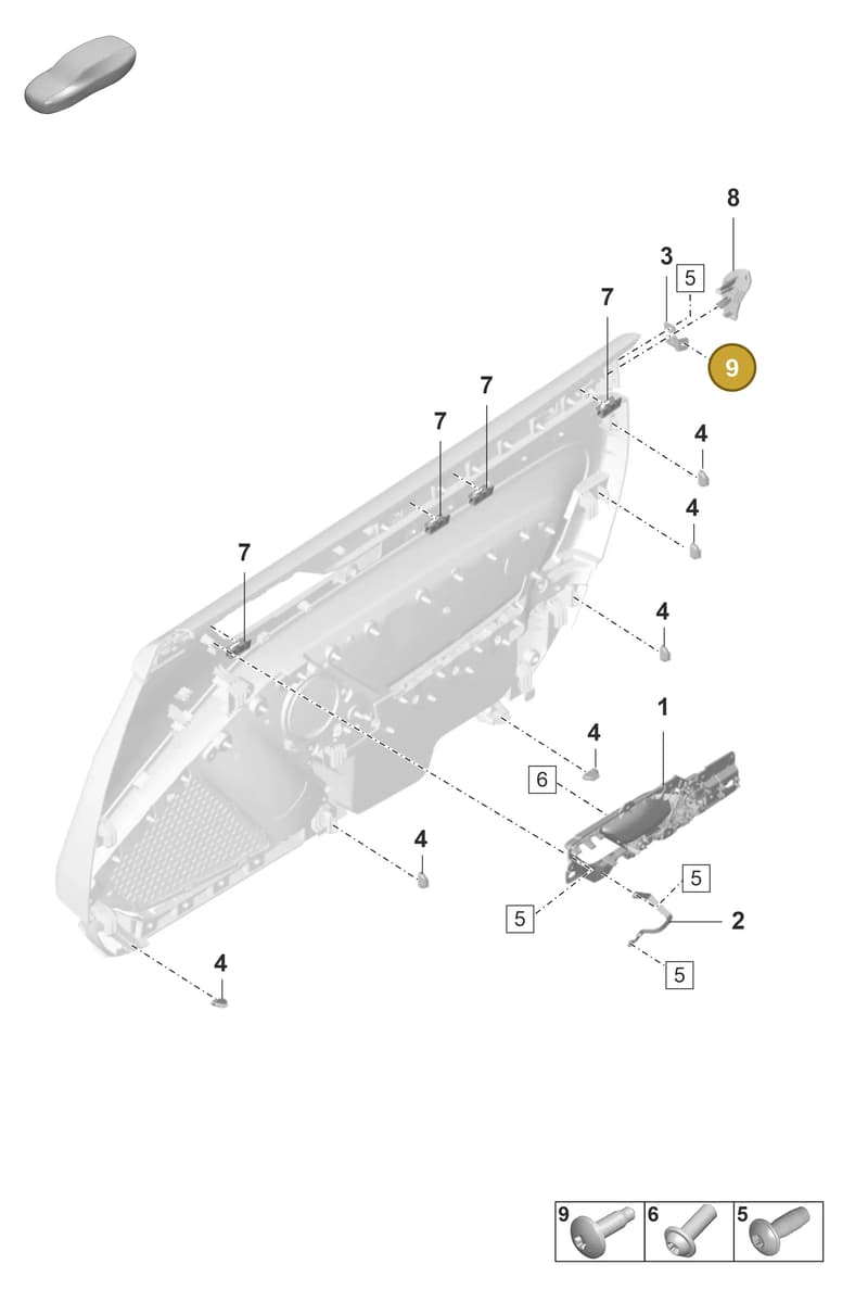 PAF909757 — Porsche 911 (2021-2022) diagram p53808900, position 9