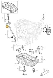 PAF909899 Porsche Oval Socket Head Bolt with Hexagon Drive