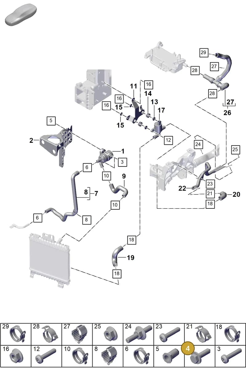 PAF90994403 — Porsche Cayenne Coupe (2023-2023) diagram p60105360, position 4