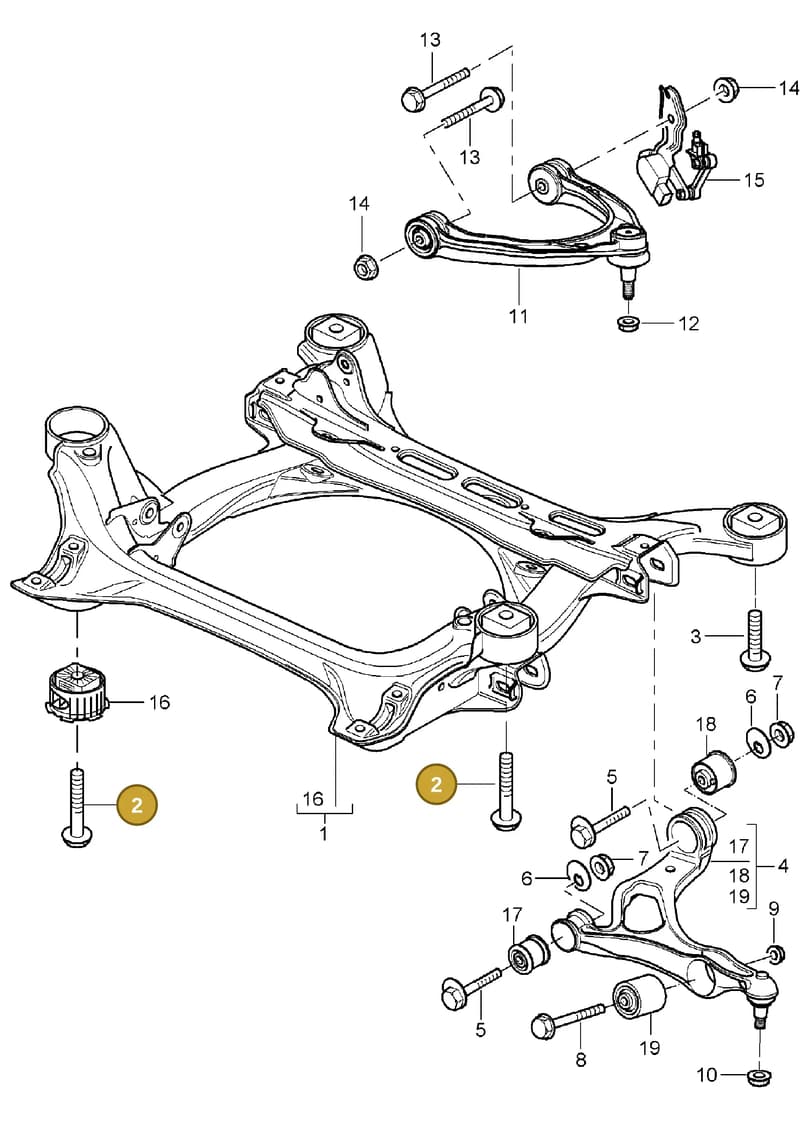 PAF909987 — Porsche Cayenne (2002-2006) diagram p24401000, position 2