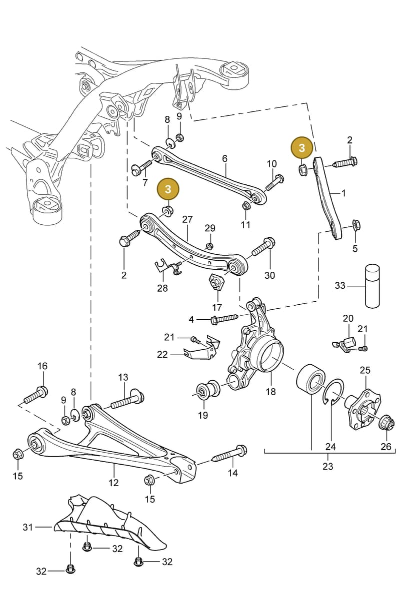 PAF909987 — Porsche Cayenne (2007-2010) diagram p31501000, position 3