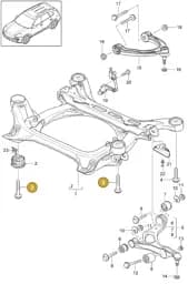 PAF909987 Porsche Bolt Hexagon Headwith Shoulder (Combi)