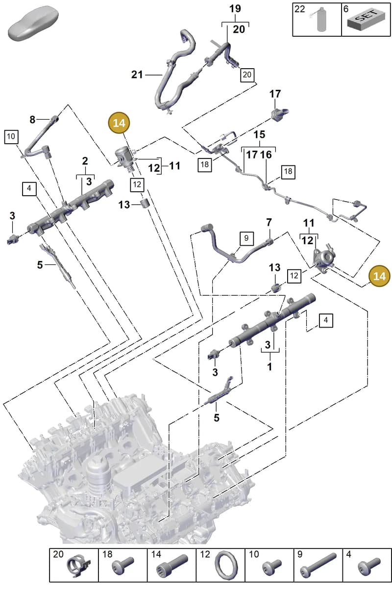PAF910059 — Porsche Panamera (2023-2025) diagram p62107000, position 14