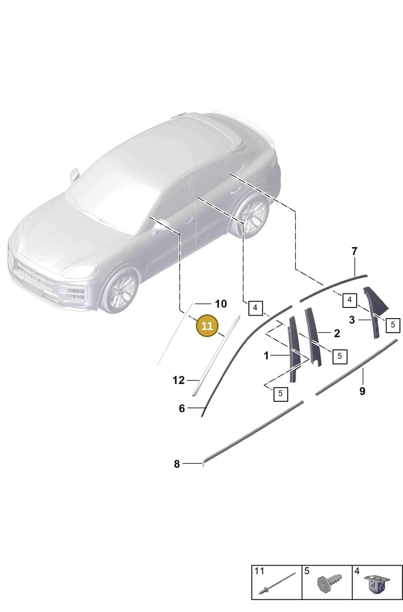 PAF91019701 — Porsche Cayenne Coupe (2023-2023) diagram p60810150, position 11