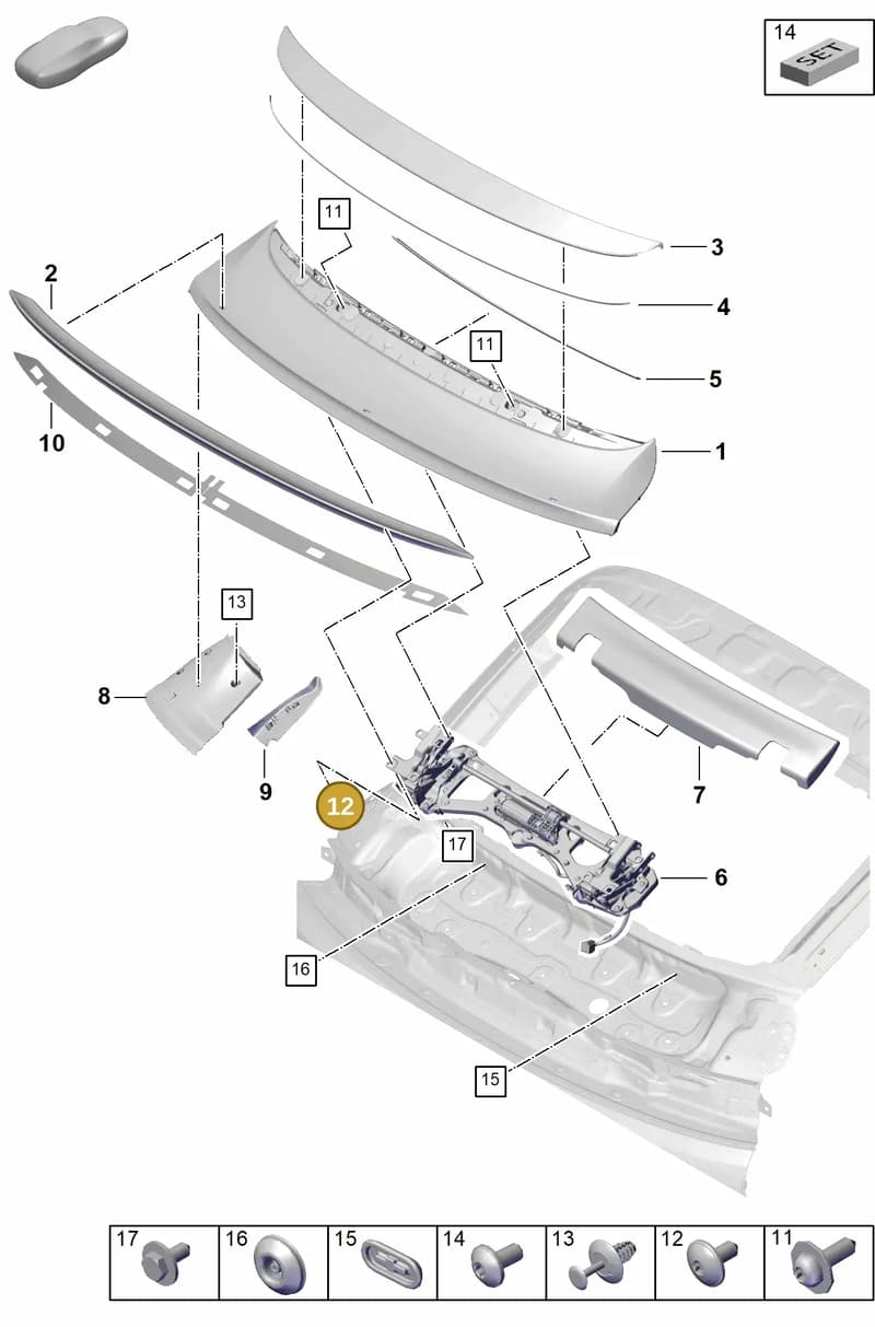 PAF910423 — Porsche Cayenne Coupe (2023-2023) diagram p60803180, position 12