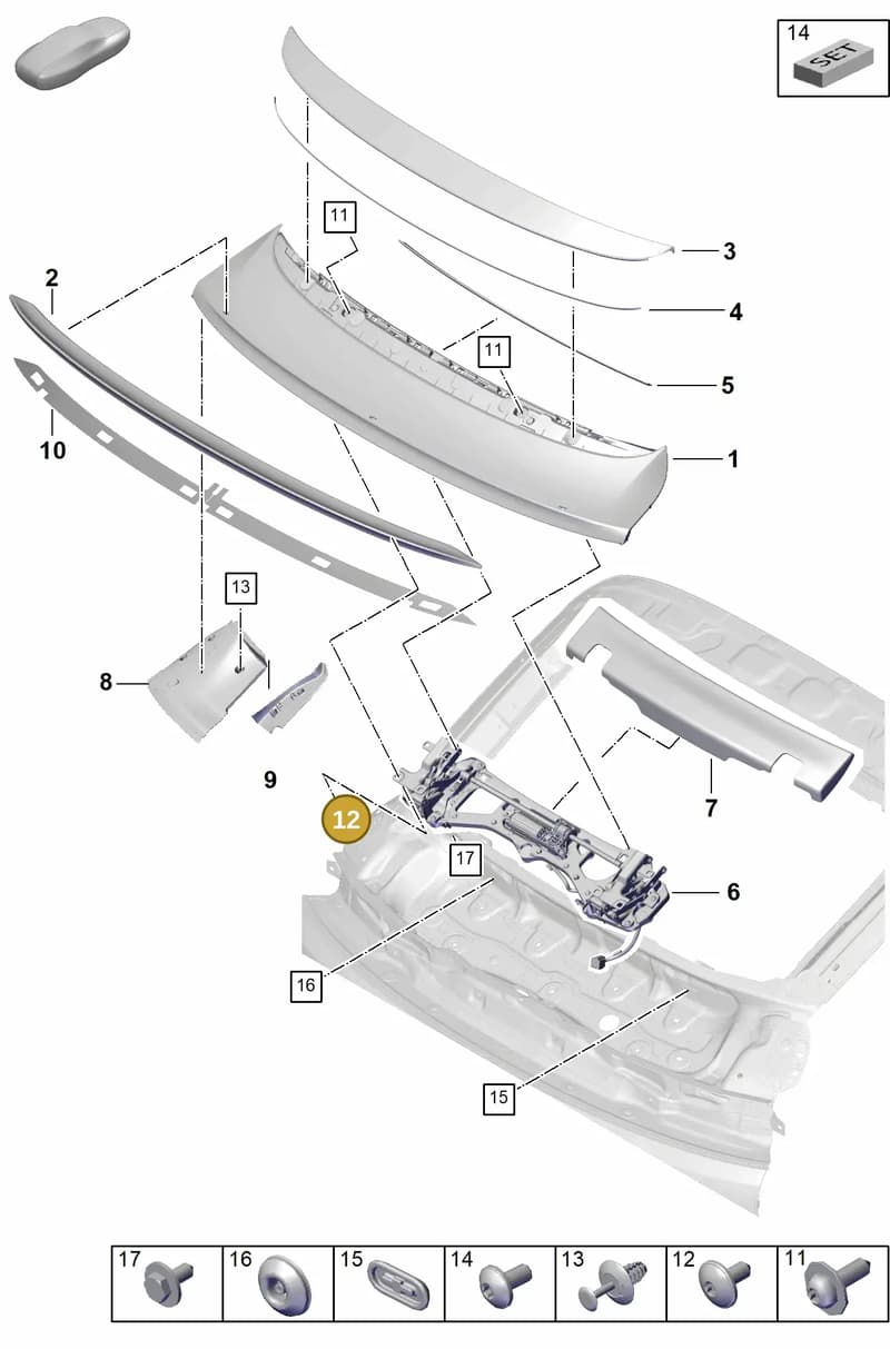 PAF910423 — Porsche Cayenne Coupe (2023-2023) diagram p60803190, position 12