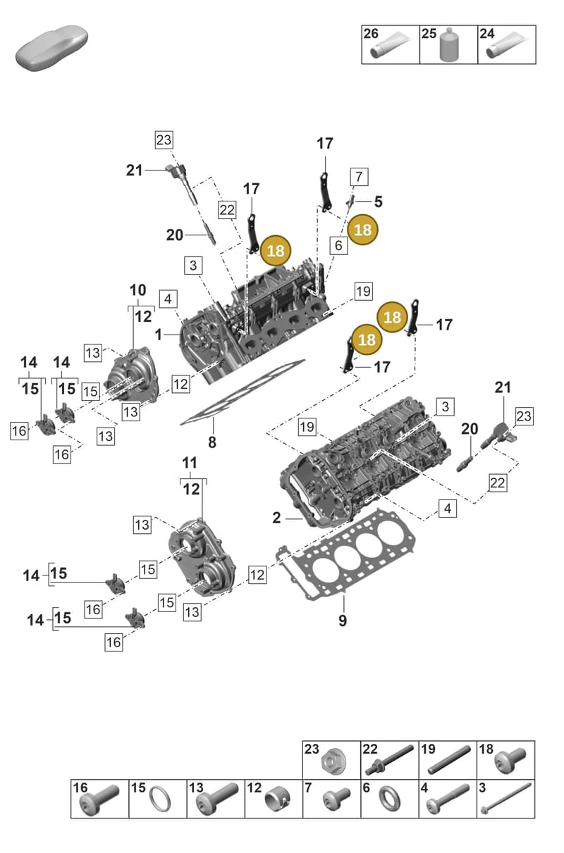 PAF910488 — Porsche Panamera (2020-2023) diagram p58103000, position 18