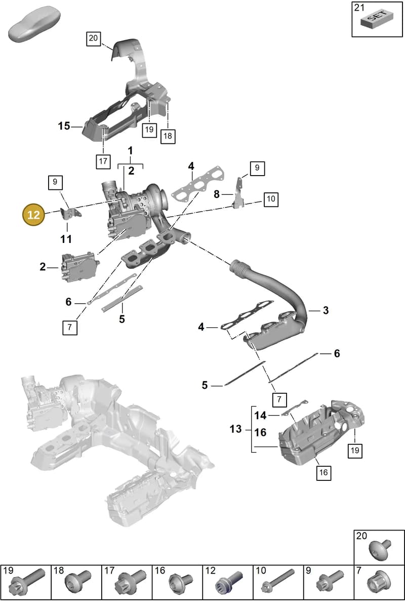 PAF910488 — Porsche 911 (2024-2025) diagram p63202050, position 12