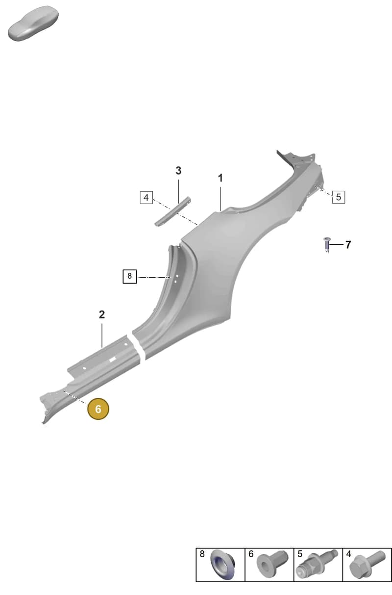 PAF910531 — Porsche 911 (2018-2024) diagram p53801600, position 6