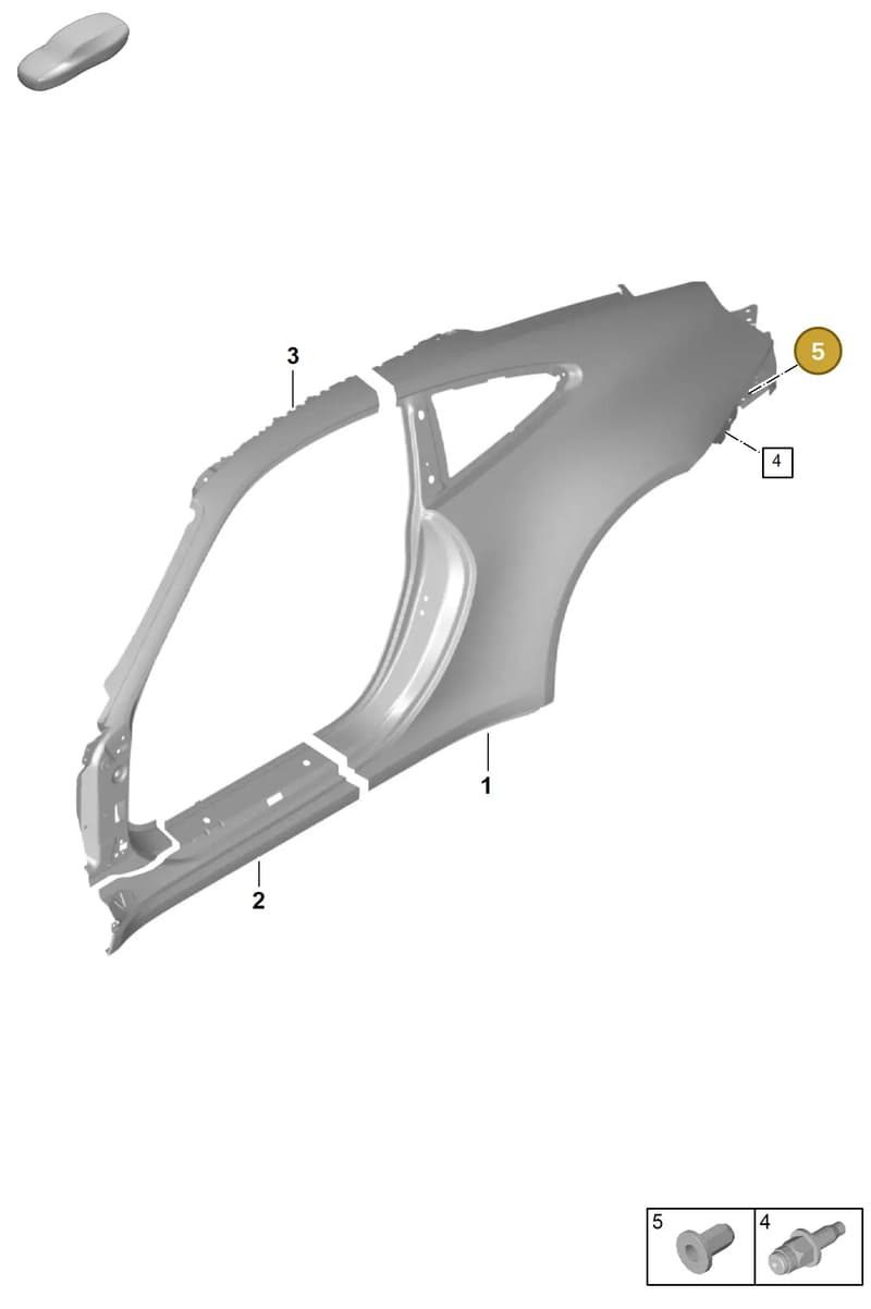 PAF910531 — Porsche 911 (2021-2022) diagram p59801550, position 5
