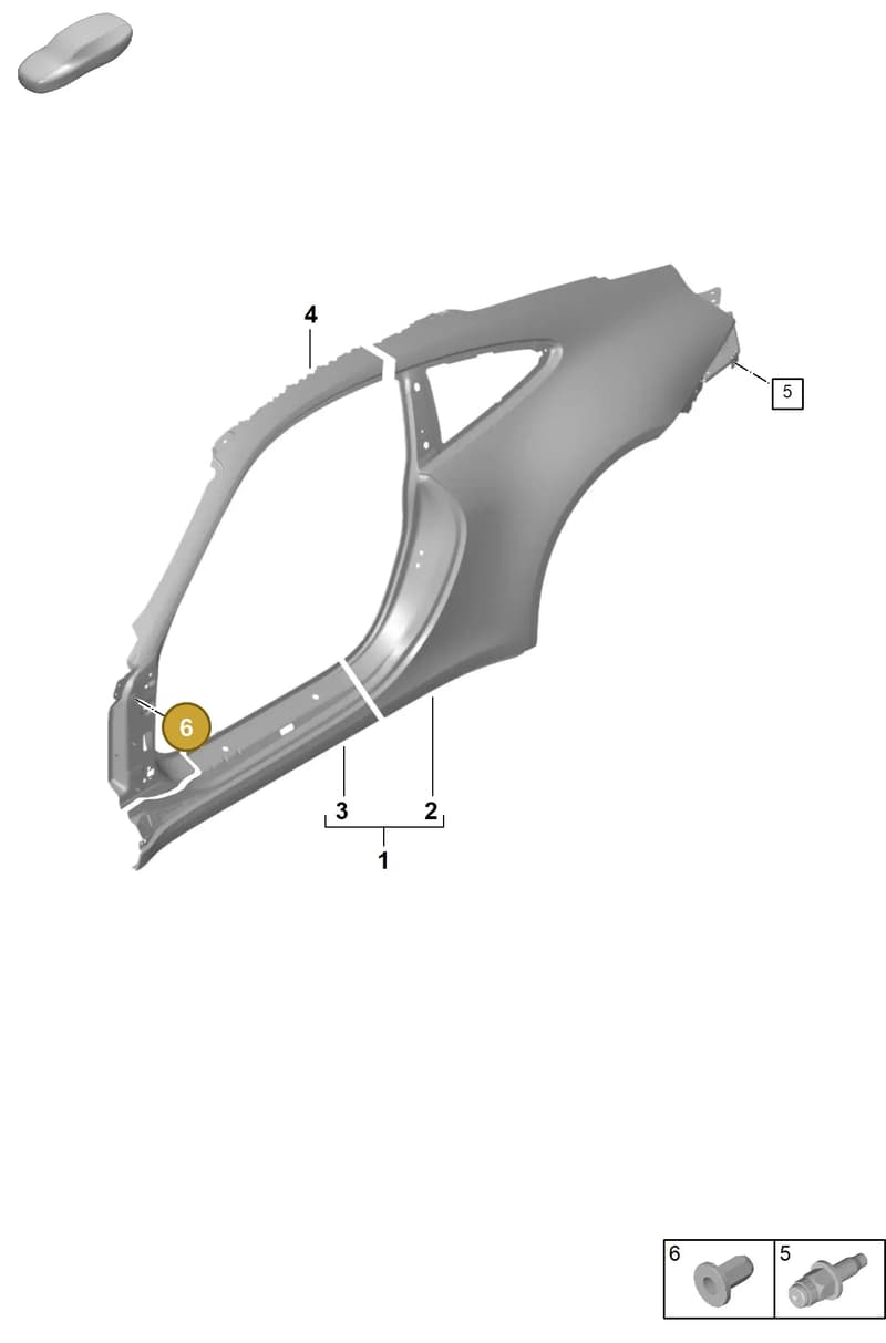 PAF910531 — Porsche 911 (2024-2025) diagram p63801550, position 6