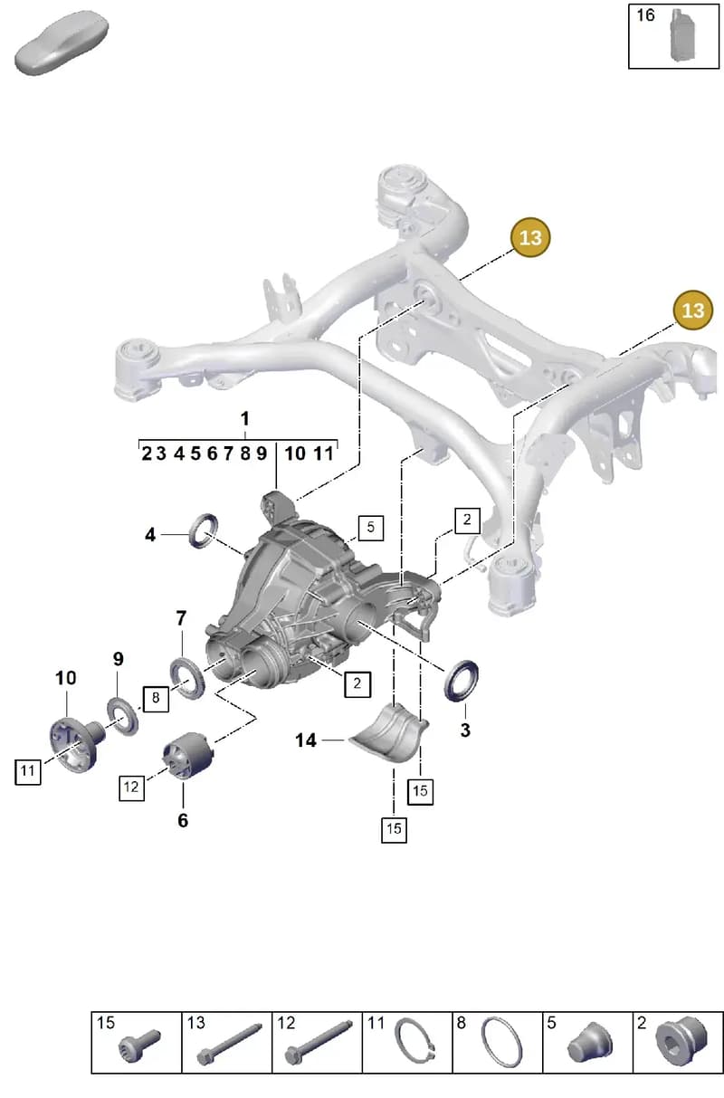 PAF91114701 — Porsche Cayenne Coupe (2023-2023) diagram p60305000, position 13